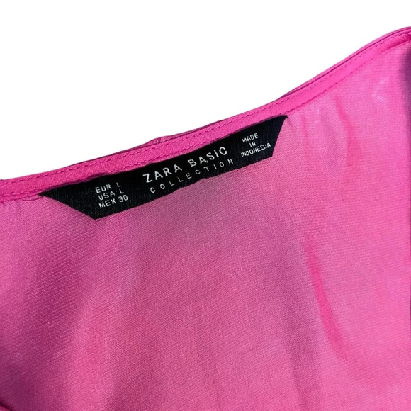 Zara Basic Hot Pink Tiered Top - Picture 3 of 4